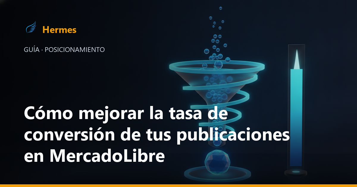 Gráfica de tasa de conversión de una publicación de MercadoLibre subiendo